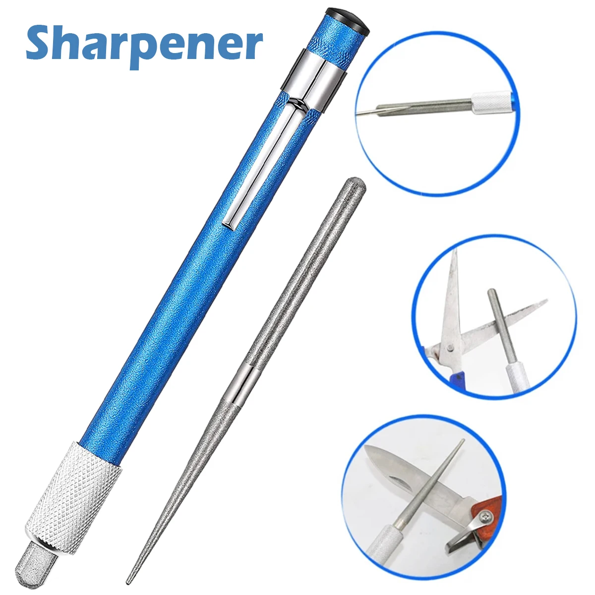Blade Sharpener Multi Retractable Sharp Blade Sharpening Rod Portable