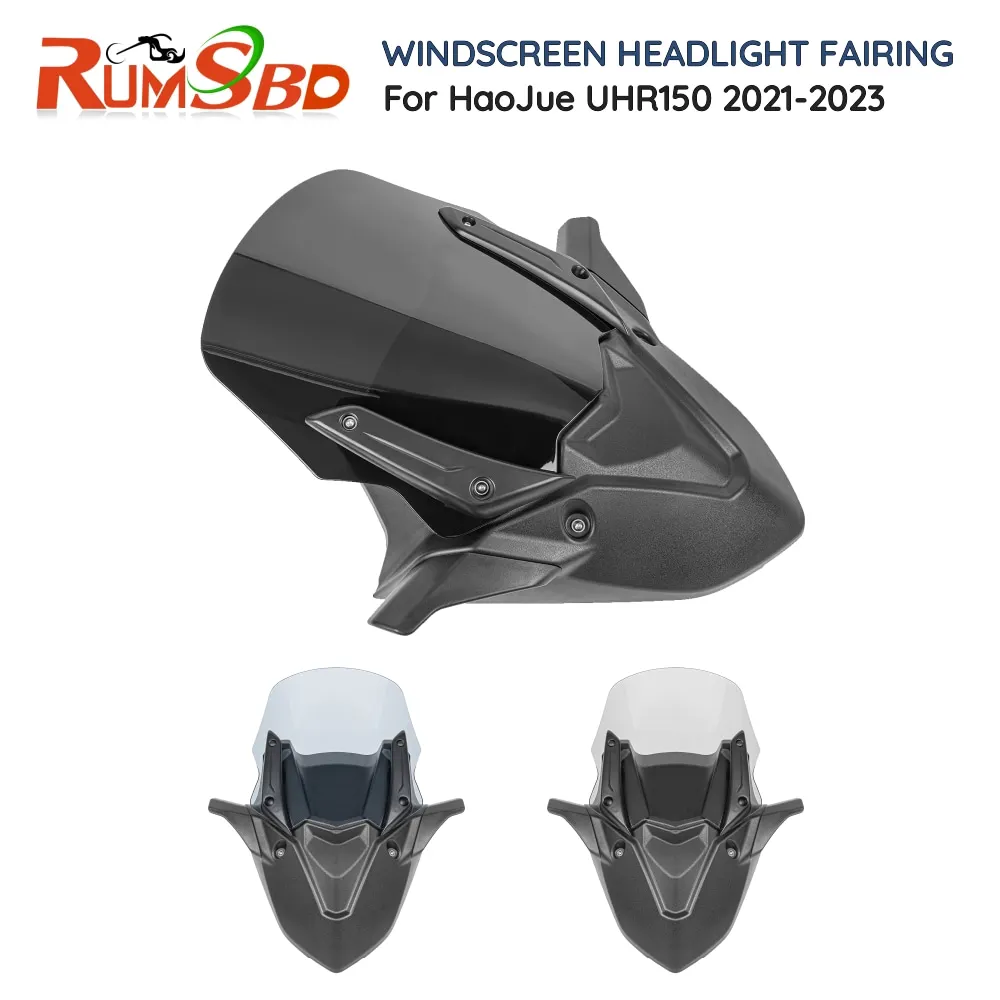 

UHR150 Motorcycle Windscreen Windshield Wind Shield Airflow Deflector Visor For HaoJue UHR 150 2021-2023 Headlight Upper Fairing