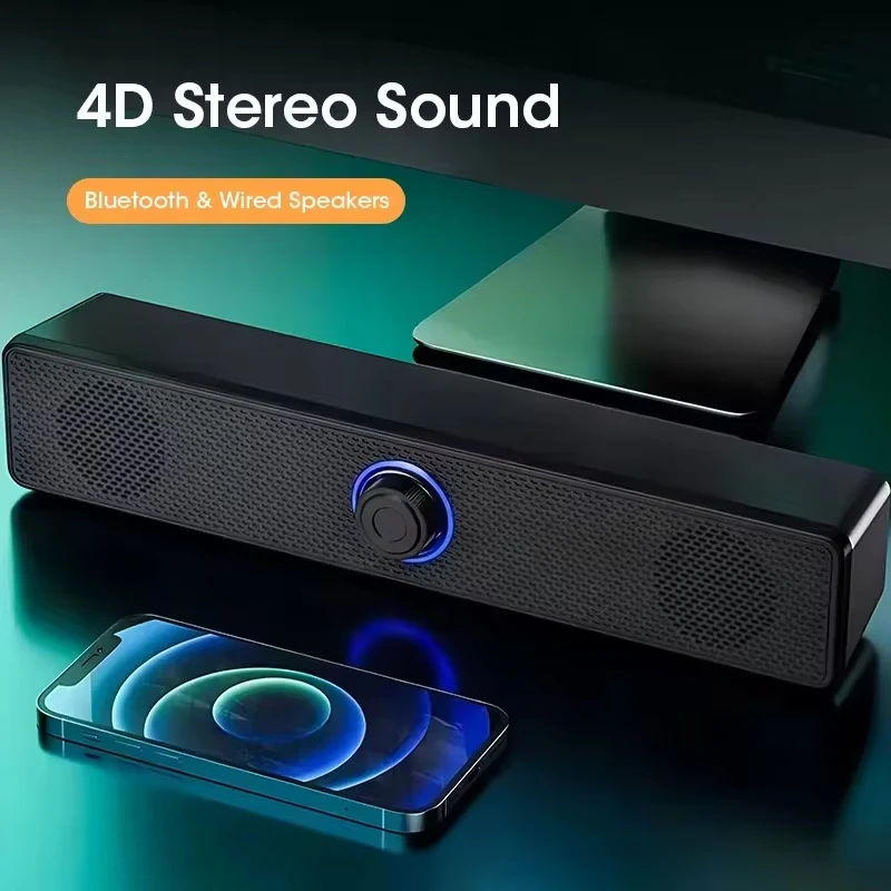 Computer Speakers PC Sound Box USB Powered Soundbar Wired and Wireless Bluetooth Speaker For Pc Gaming Surround Audio System mini bluetooth speaker bluetooth speaker computer speaker audio speaker