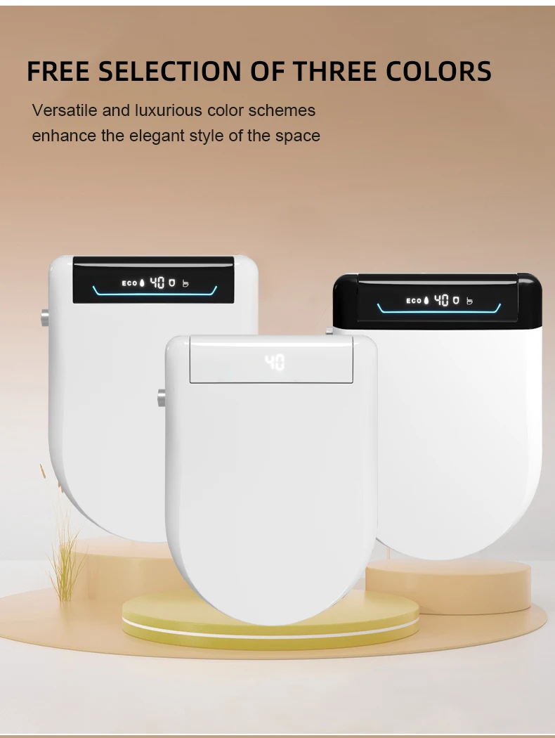 Chaozhou New Model U V Shape Inteillgent Slow Close Toilet Seats Auto Clean Smart Toilet Seat Electric Smart Seat Cover