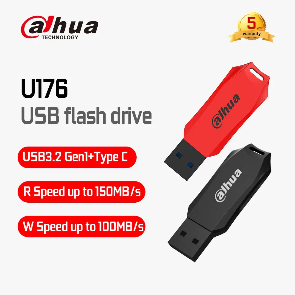 

Dahua U176 USB3.2 Gen1 8GB 16GB 32GB 64GB 128GB 256GB Flashdrive USB Disk Pen Drives FAT USB Flash Drive Memory Stick Pen Drive