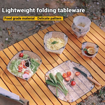 Folding Camping Tableware – Portable Lightweight Bowl, Plate, Cup & Coffee Filter 1