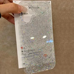 Glitter Sparkling Bling Transparent Phone Case - Soft Protective Back Cover - iP13 or iP14 (Glitter)
