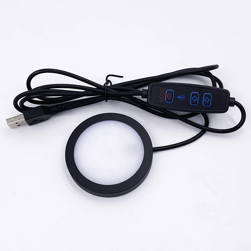 8mm USB 5V 3W Dimmable Spotlight Surface Mounted Mini LED Circular Ceiling Light Exhibition Cabinet Lamp led spotlight miniature lights