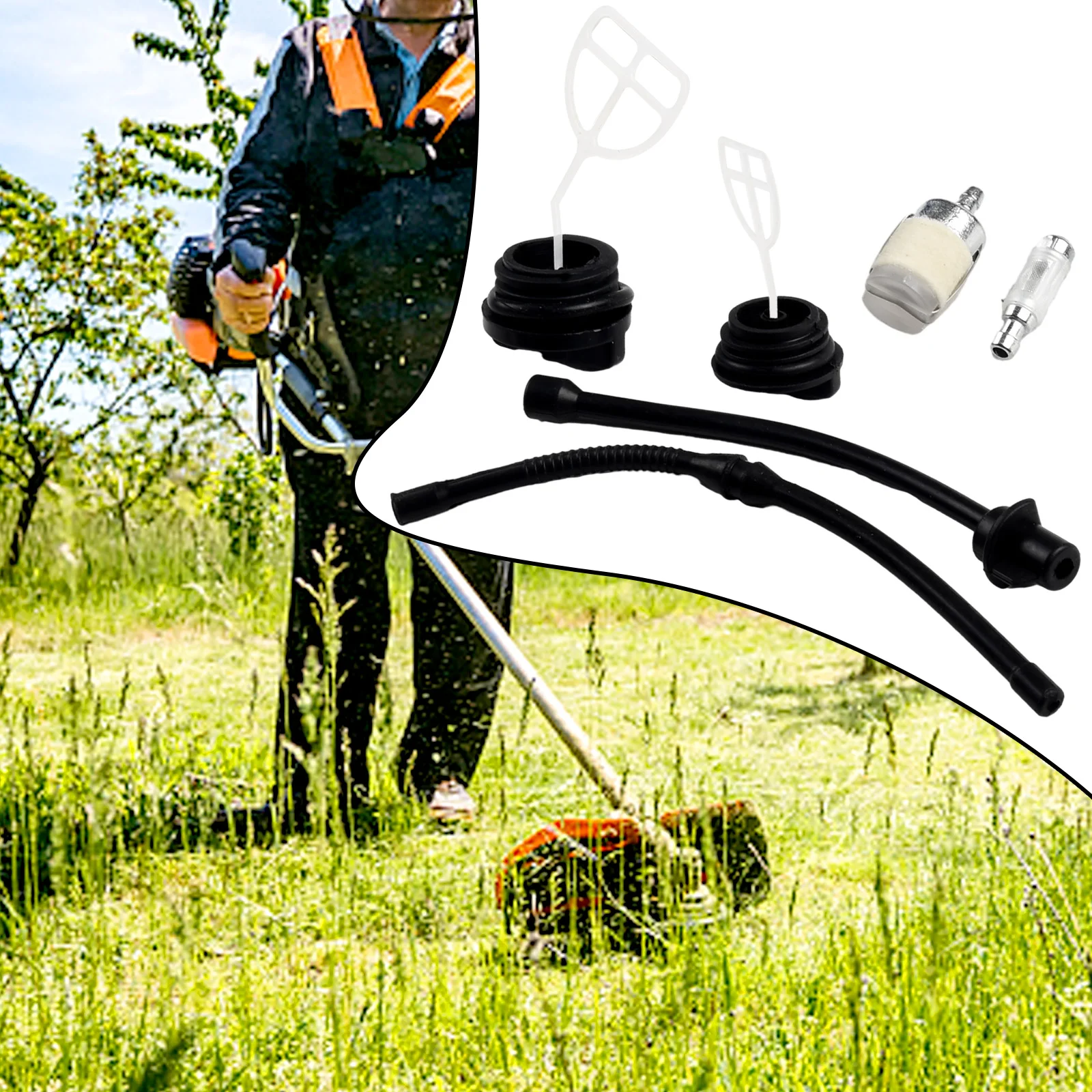 

Parts Fuel Filter Set Tool Cover Gasoline Hose Outdoor Pipe Line Tube 58CC 4500 Cap Chainsaw Convenient Durable