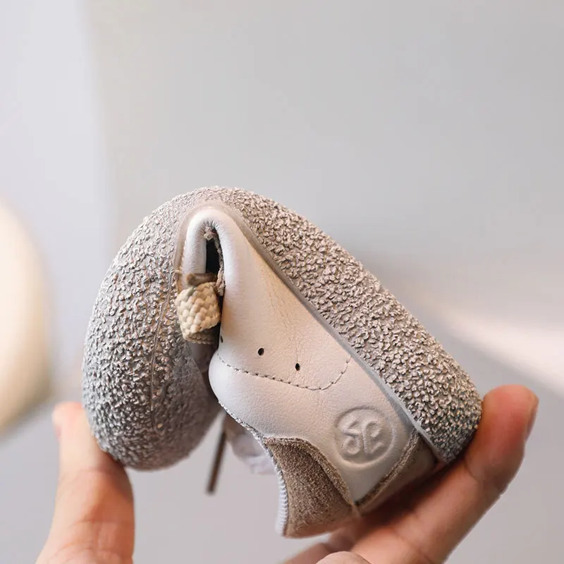 DIMI Spring/Autumn Boy Girl Toddler Shoes Fashion Soft Microfiber Leather Infant Sneakers Comfortable Non-Slip Casual Baby Shoes