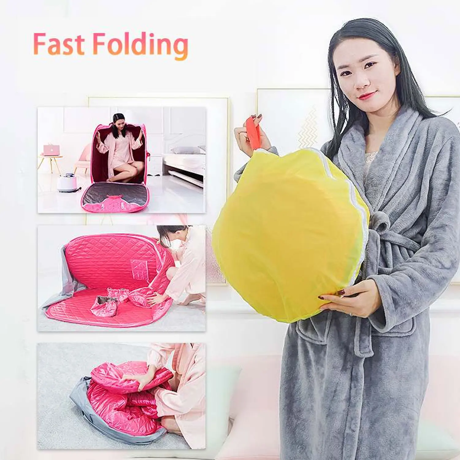 Portable Folding Steam Sauna SPA Room Tent Box without Steamer for One Person or Two People Weight Loss Full Body Slimming 4