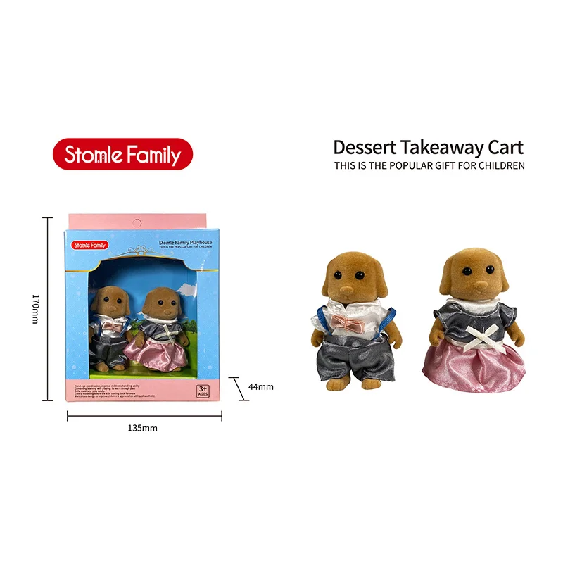 Simulation Wald Kaninchen Familie DIY Spielset Mini Kaninchen Bär Figur Spielzeug Puppen Kinder Geschenke – Detail 12