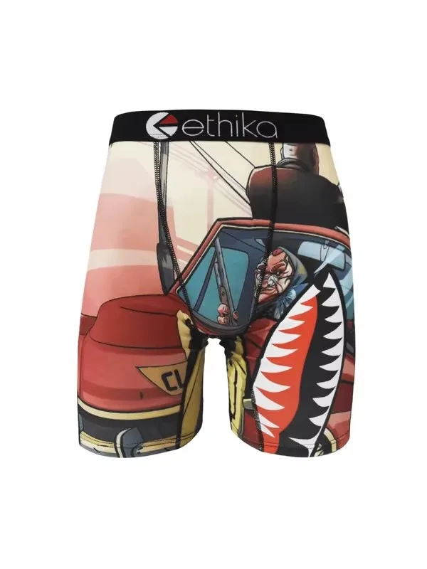 ETHIKA Fashion Sexy Men Underwear Sport Fitness Boxershorts Printed Man Underpants Panties Innerwear Boxer Trunks Boxers Briefs 4
