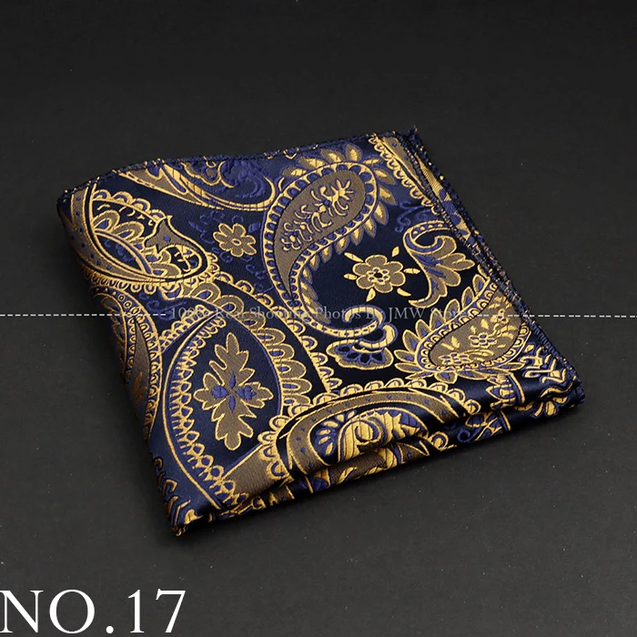 Männer Solide Farben Taschentuch Schals Vintage Paisley Männer Anzug Einstecktuch Hochzeit Kleid Brust Handtuch Anzug Zubehör Geschenk – Detail 17