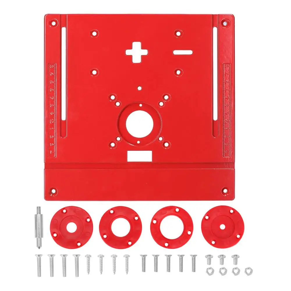

2-in-1 Router Table Insert Plate Electric Trimming Machine Jig Saw Flip Board Engraving Auxiliary Tool for Woodworking Workbench