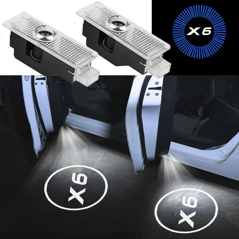 Car Styling Door Lights Emblem LED Laser Project Ghost Lamp for BMW X6 E71 E72 F16 2008