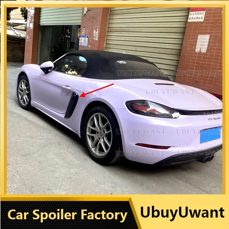 Per Porsche 718 Boxster S T Gts 2.0T 2.5T Body Kit Styling Full Carbon Fiber Side Vents Accessori Auto Prese D'Aria Laterali 2016 +