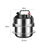 Portable Outdoor Camping Micro Pressure Cooker Stainless Steel Anti-explosion Dorm Hike Pot for Gas Electric Stove Dual Way Use 2