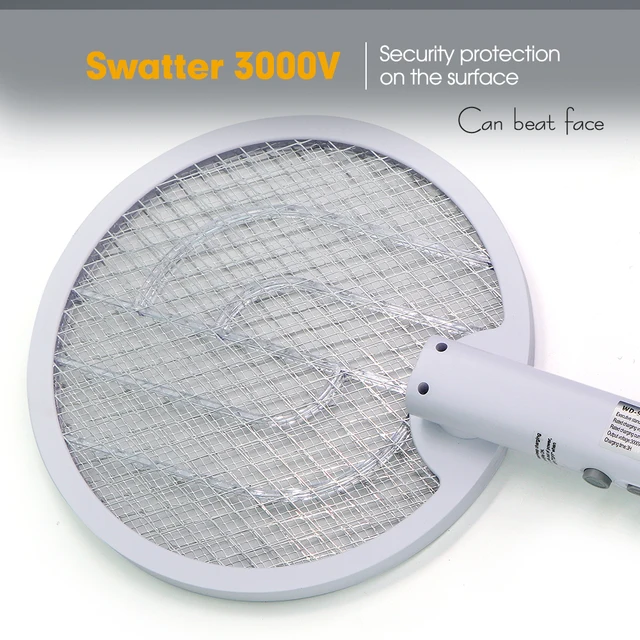 Újratölthető Elektromos Légy Swatter Eu/Usa/Uk/Au Plug 1200Mah Bug Zapper Home Garden Rovar Gyilkos Ütő Legyek Lepkék Ellen - Image 4