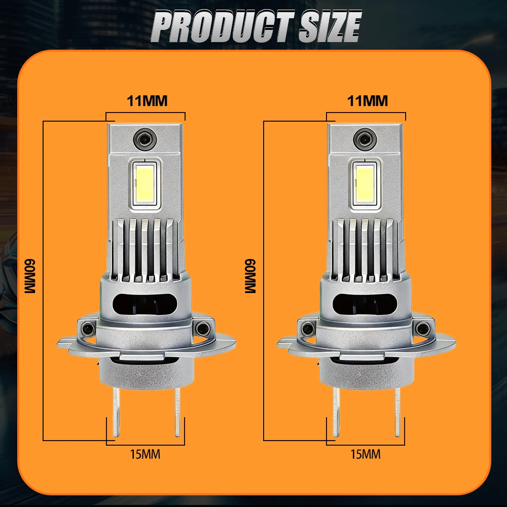 H7 LED 전구 자동차 헤드라이트 CANBUS 에러 프리 1200W 초고휘도 터보 팬 무선 자동차 헤드램프 안개등 플러그 앤 플레이 12V 24V