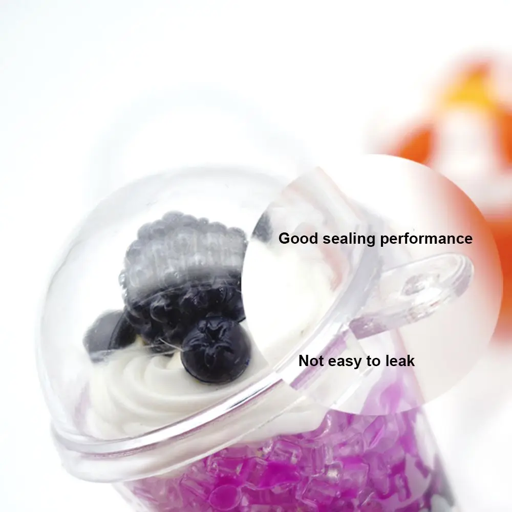 10pcs Miniature Frappuccino Cup Cover Lid Ice Cream Cups Plastic DIY Macaron Cake Decorating Home Kitchen