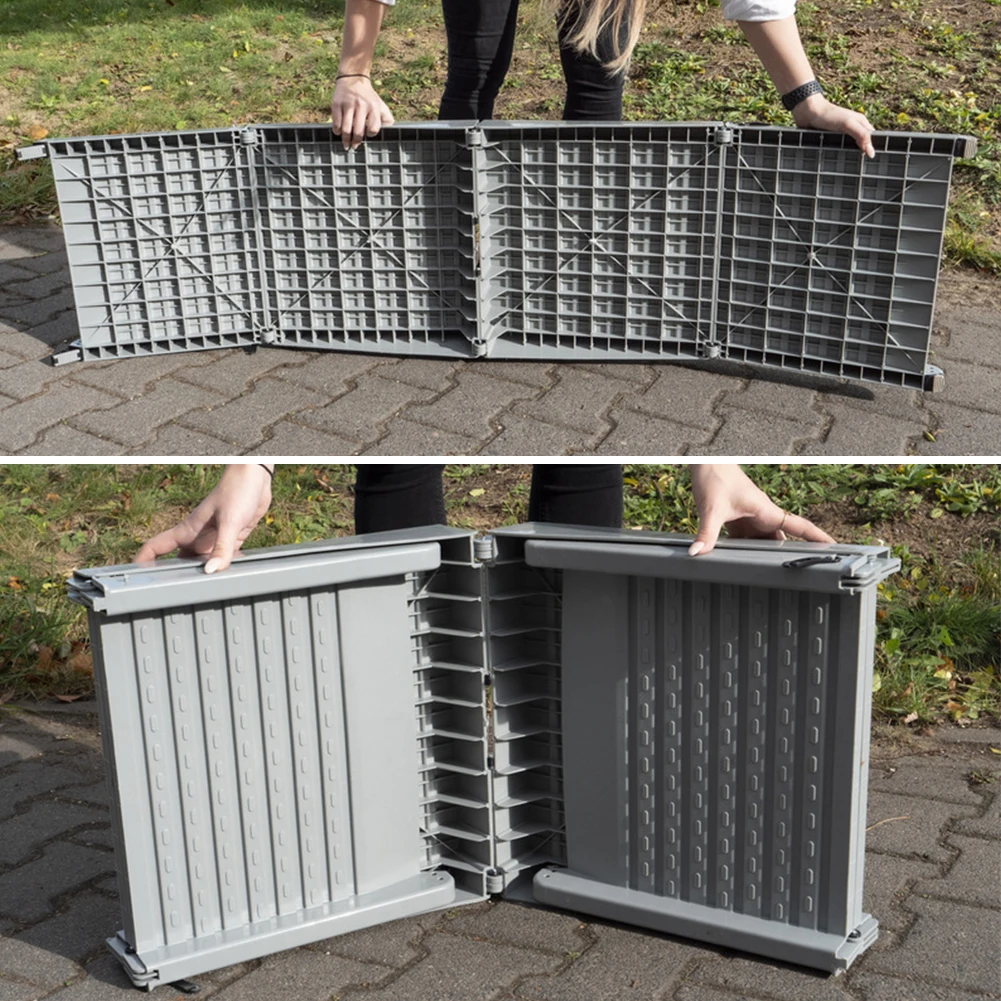 Foldable Dogs Car Steps Folding Portable Pet Stair Ramp 59x15.8 Inch Extra Wide SUV & Truck Long Ramp for Medium & Large Dogs