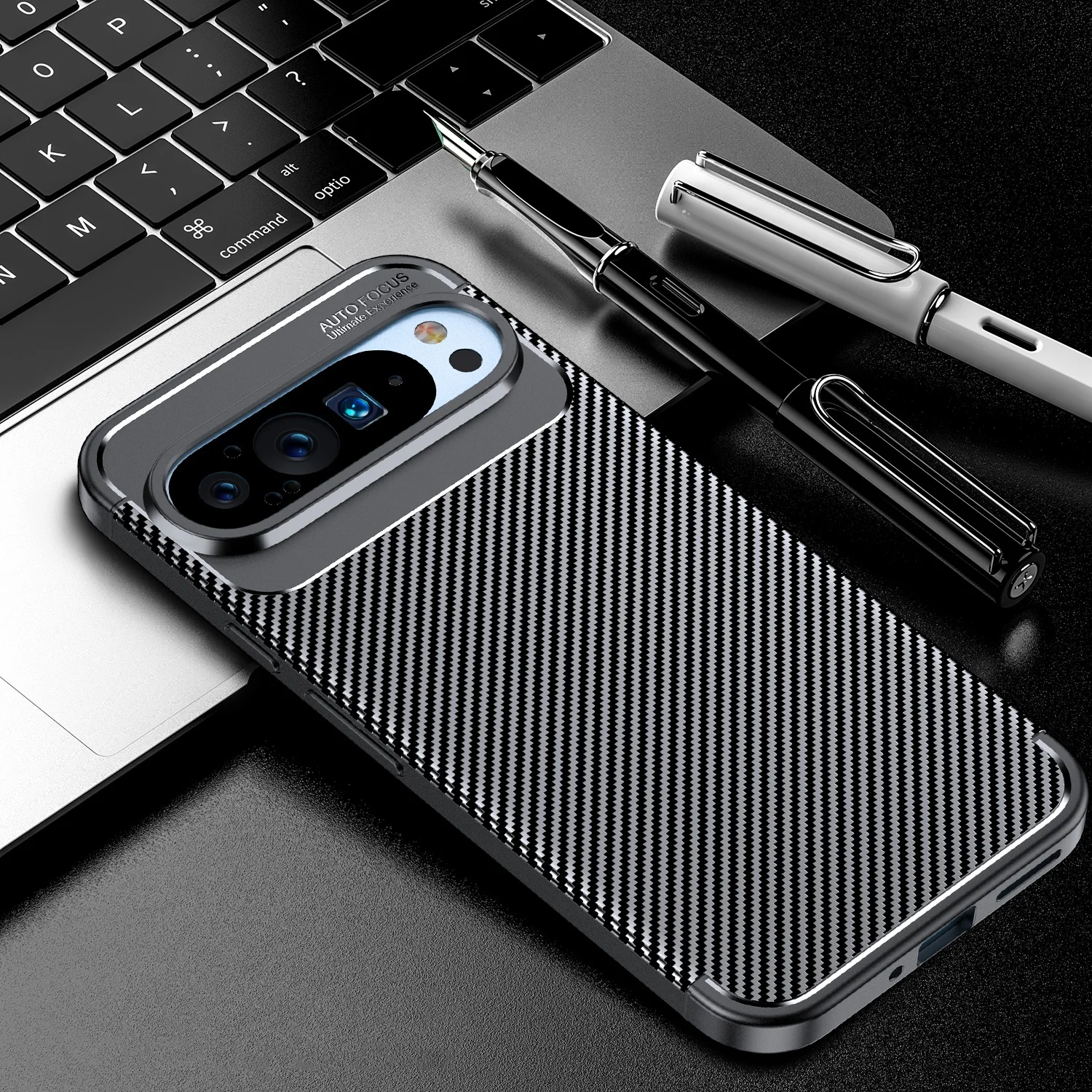 Premium Shockproof Carbon Fiber Phone Case - Soft TPU Silicone Cover