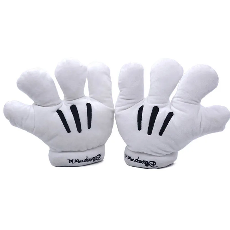 כפפות מיקי מאוס של דיסני, פופיט יד יצירתי, כלי ביצועים קאוואי, כרית יד קרטון קוספליי, מתנות לילדים חמות