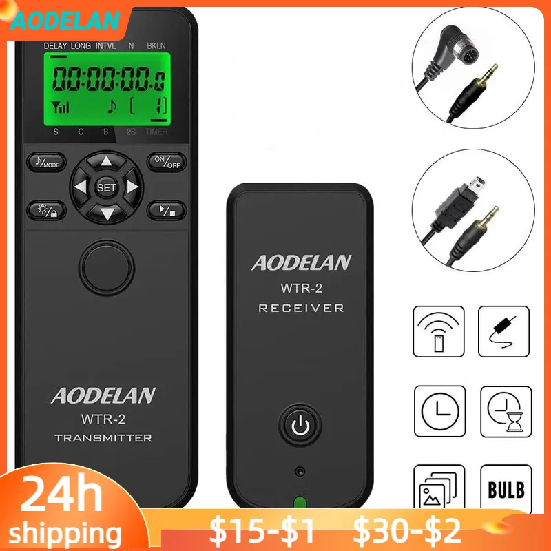 Camera Remote Shutter Button Camera Remote Shutter Release AODELAN Wireless Camera Timer Shutter Release Remote Control For Nikon D850 D6 D5 Z7II Z7 Z6II Z6 Z5 D780 P950 D810 P1000 P7800