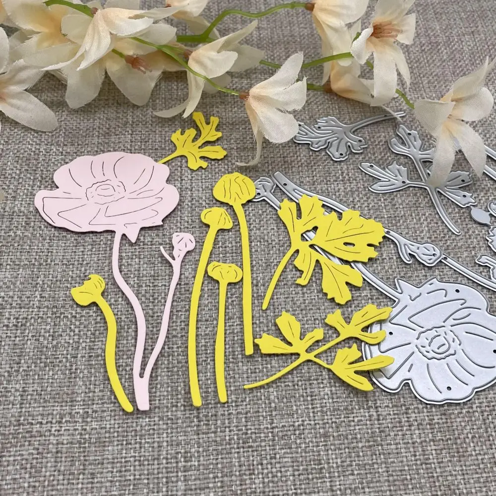 Blumen-Alphabet-Serie, Metall-Stanzformen, Schablonen für DIY-Scrapbooking, dekorative Prägung, Handarbeit, Stanzform, Schablone