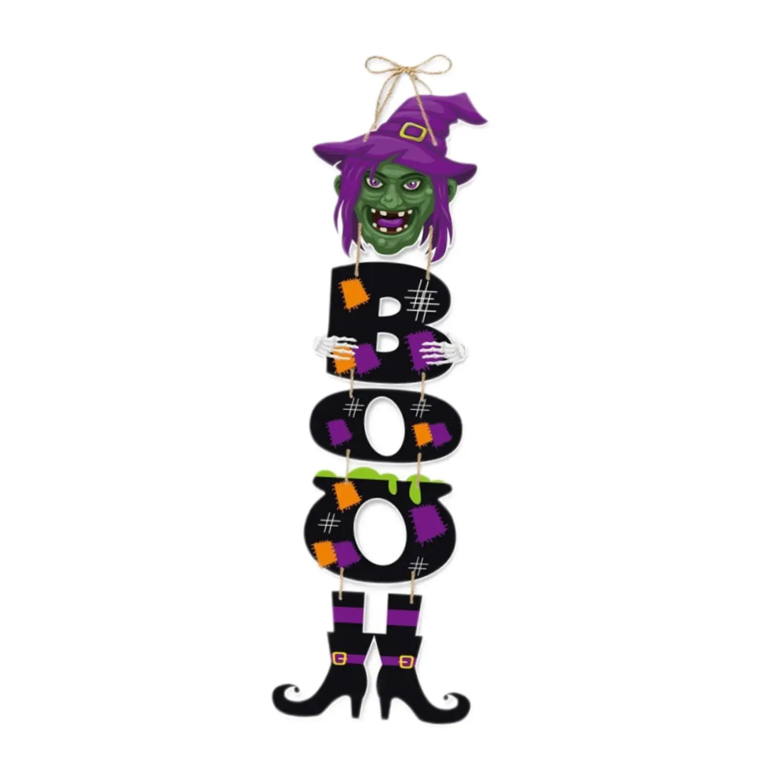 Halloween Paper Hanging Ornament Reusable Creative Halloween Decoration Home Decor for Door Indoor Festival Holiday Outdoor