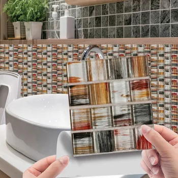 Crystal Stickers 10pc Kitchen Bathroom Wall Sticker Decoration Self-Adhesive Diy 3d Stickers Wall Tile Home Diy Room Decor 6