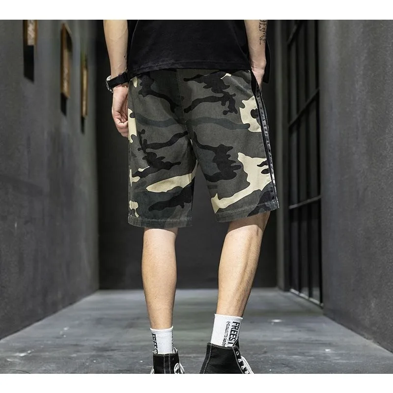 Middle Pants Shorts Men Summer Thin Trend Leisure Full Marks Camouflage Workwear Trousers Pants
