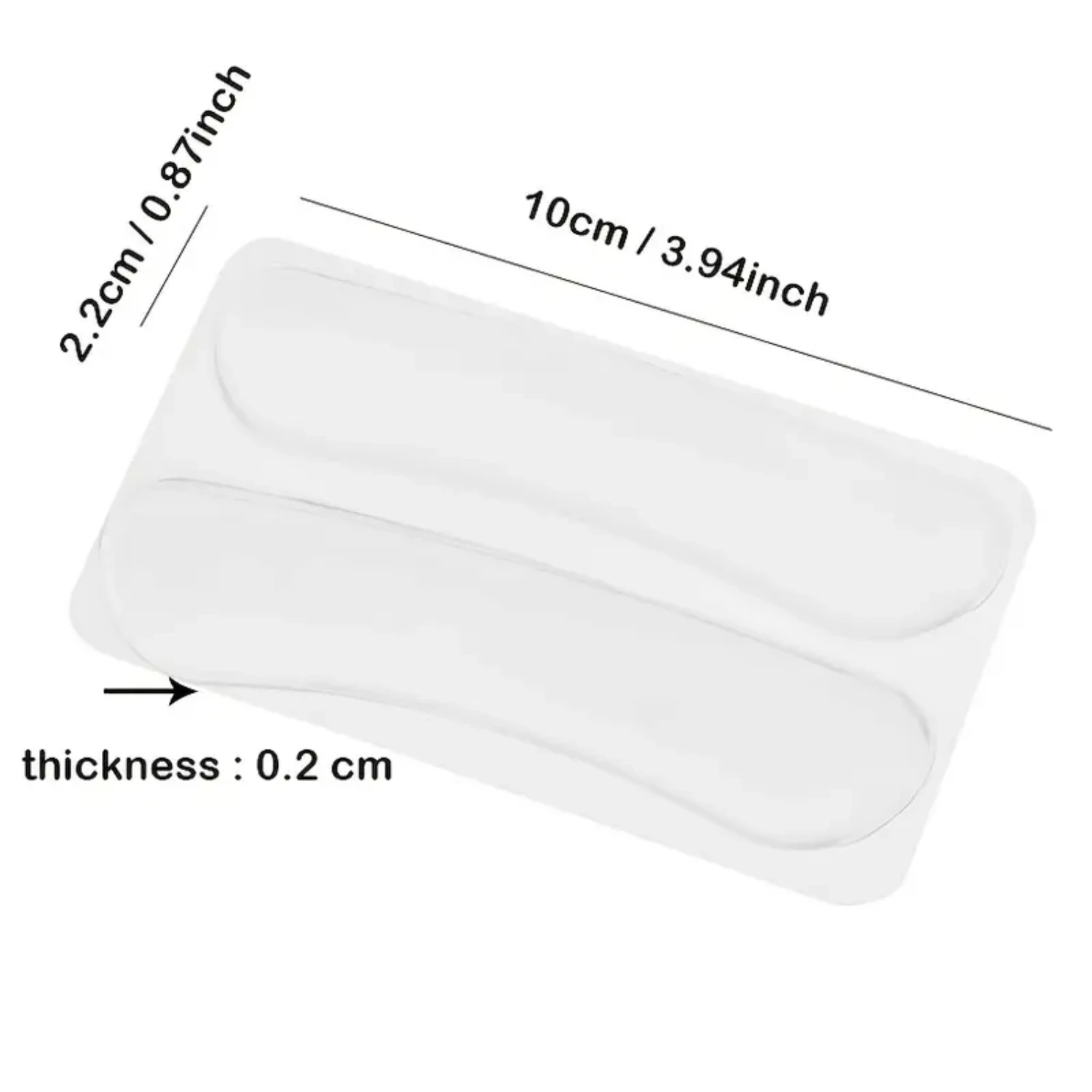 Invisible Anti-slip Cushioning Silicone Gel Heel Pads-Set of 4 Comfortable Non-wear Foot Cushions for Achilles Treatment, with