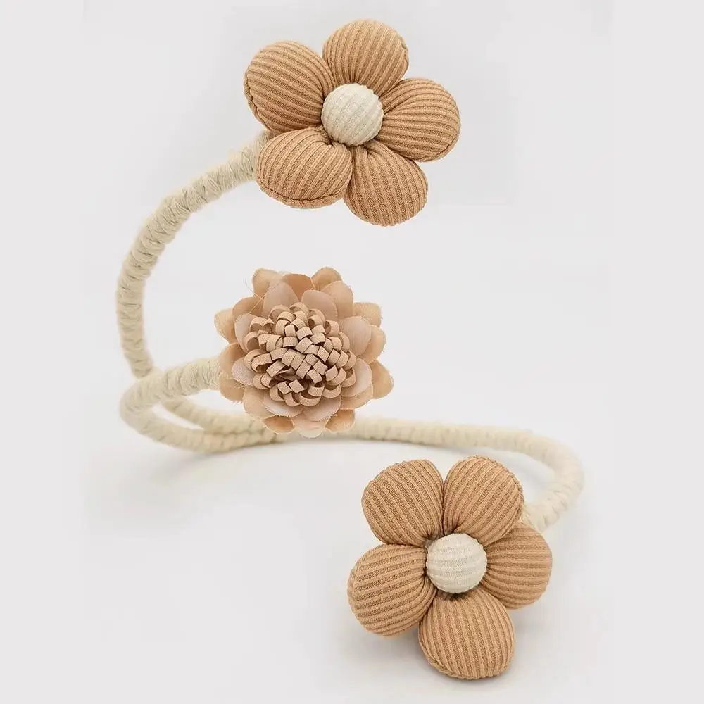 Fashion Flower Curtain Magnetic Tie Rope Backs Holdbacks Buckle Clips Rods Accessoires DIY Hook Holder Home Decorations