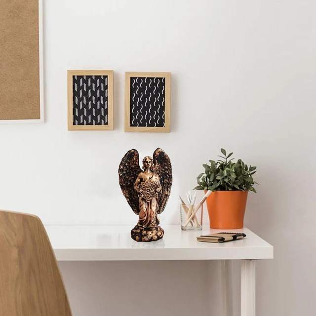 Metatron Bronzos Szeraphim Hatszárnyú Őr Angyalszobrok Otthoni Dekoráció Szintén Nagyszerű Ajándék Barátaidnak B - Image 3