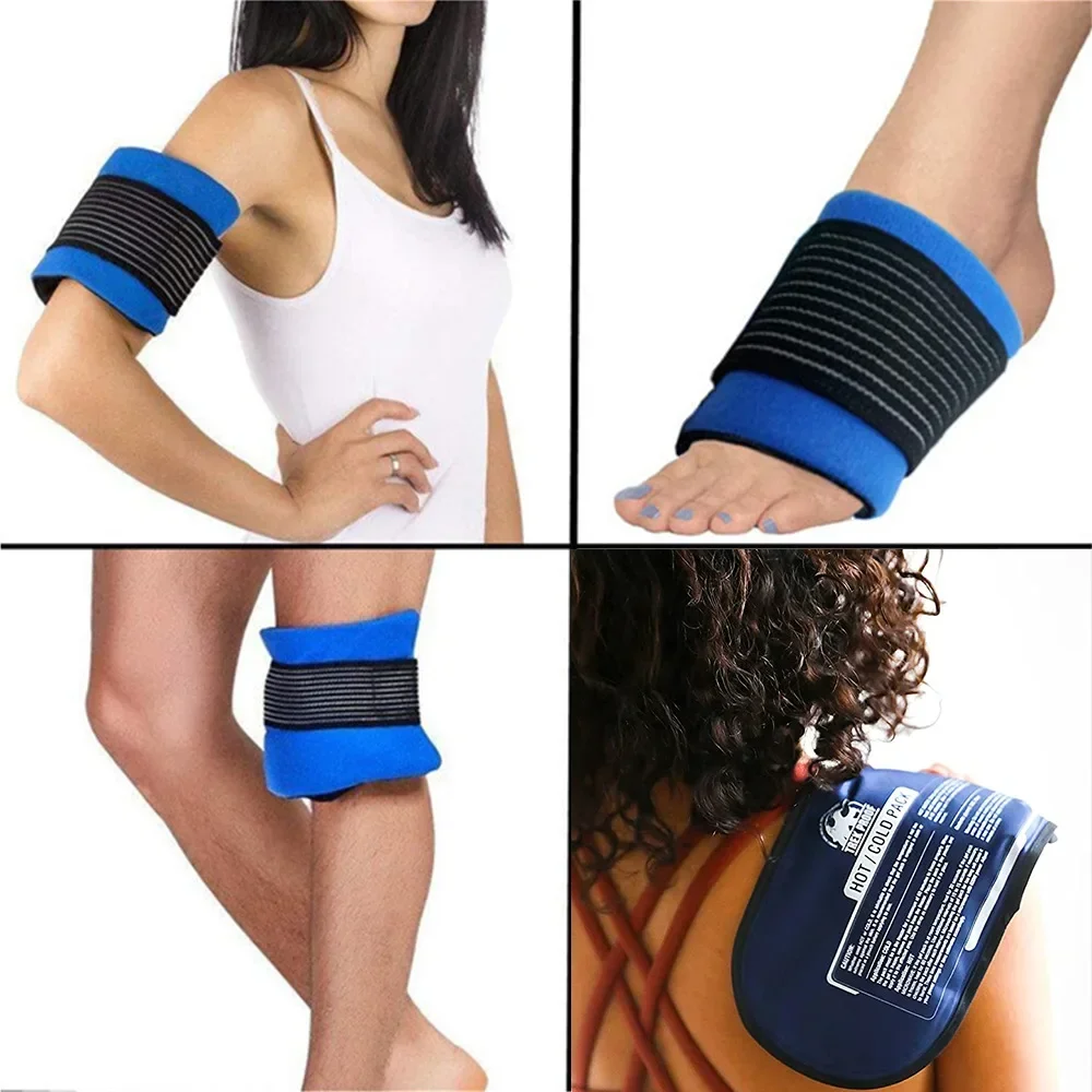 Portable Flexible Ice Pack for Pain Relief - Reusable Gel Pack for Knee, Shoulder, Ankle Back, and More - Bendable for Customize