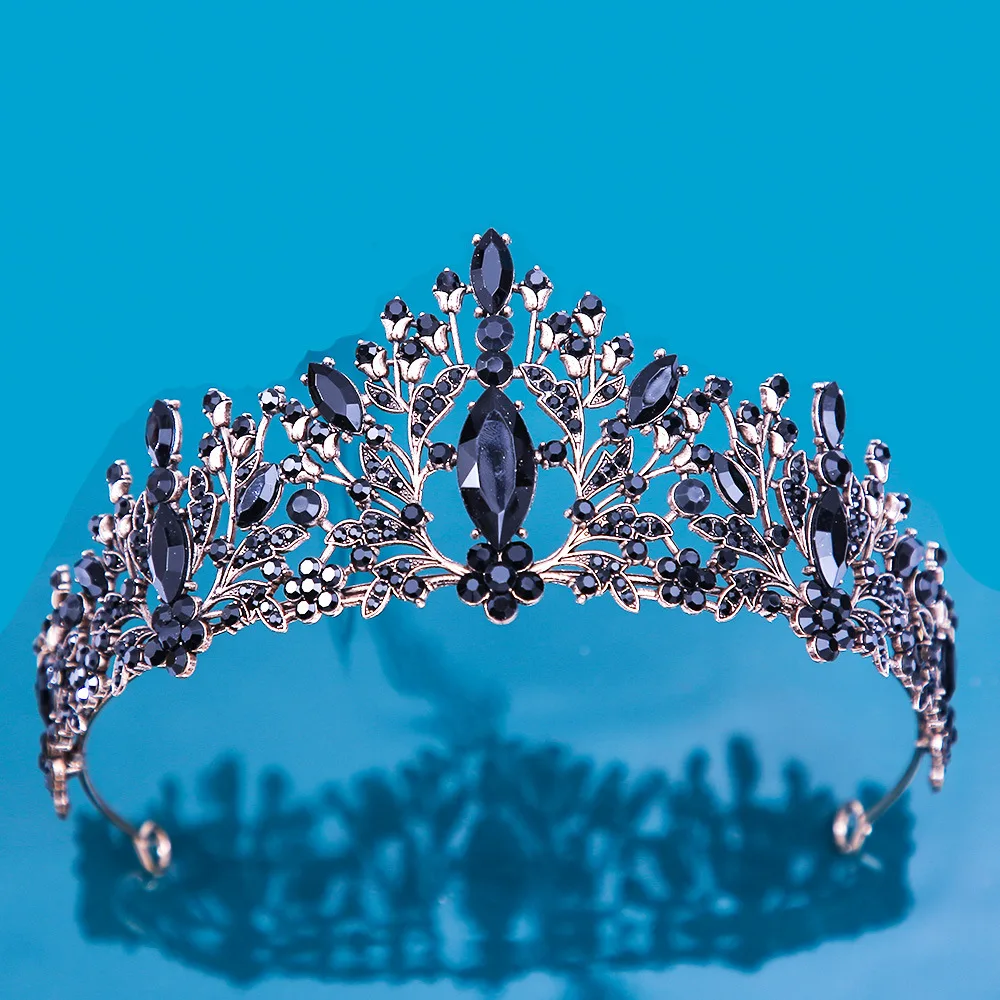 tiara European Style Zircon Big Tiara Crown Hair Accessory – Tulle