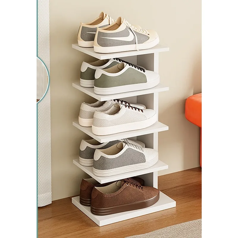 رف أحذية مخفي للمنزل، متعدد الطبقات، تصميم جديد، صغير وضيق، موفر للمساحة، أداة تخزين مبتكرة.