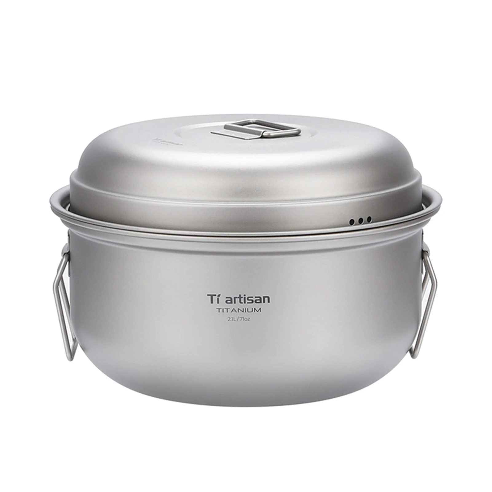 TiartisanTitaniumSteamerStockpotSetwLidOutdoorCampingSoup