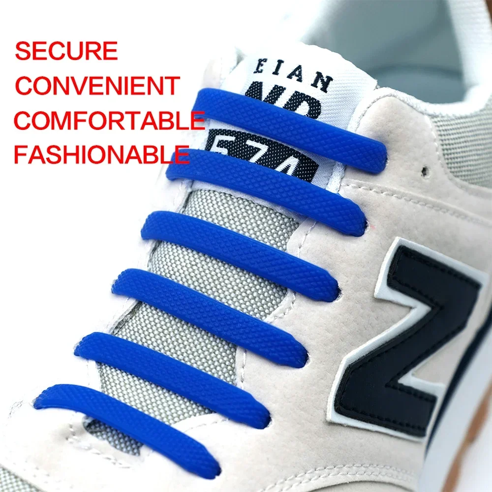 Shoe Laces 13Colors Silicone Elastic Creative Lazy Rubber Lace No Tie Shoelace Lacing Kids Adult Sneakers Quick Waterproof Shoe Lace