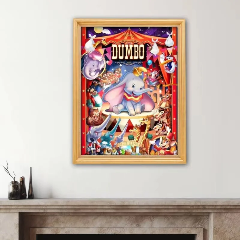 디즈니 5D 다이아몬드 페인팅 덤보 자수 쥬얼리, 만화 크로스 스티치 키트, 모자이크 아트 홈 장식, 어린이 선물 공예