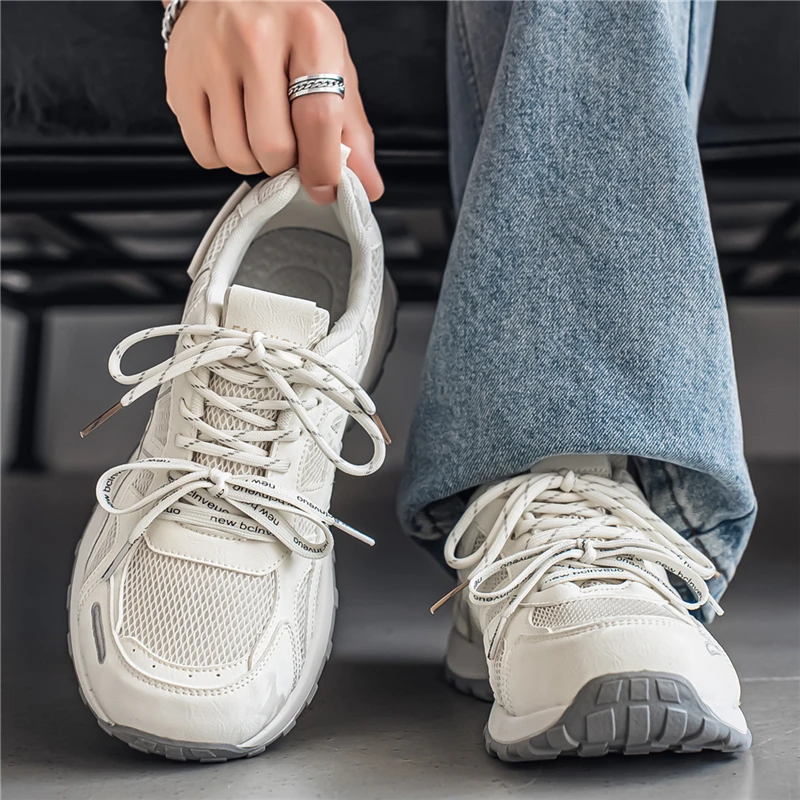 Men's Wide Toe Breathable Casual Sports Shoes - Autumn Collection, Comfortable & Non-Slip