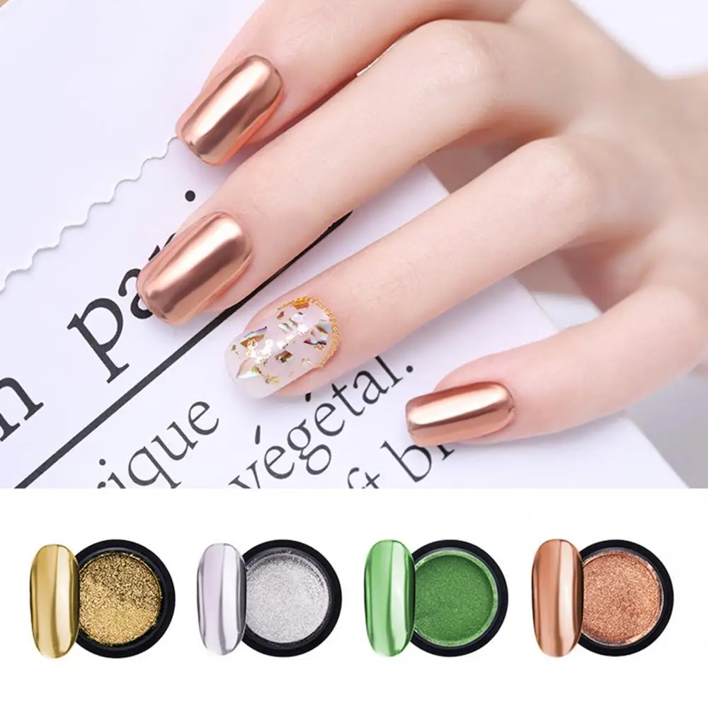 Moda donna bellezza Shinning specchio effetto cromo Nail Art polvere Glitter polvere accessori per unghie muslimc.