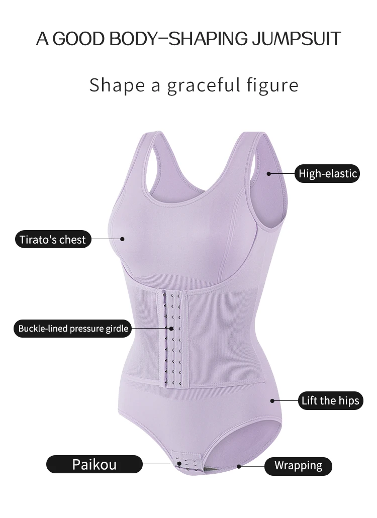 Body gainant avec fermeture éclair et gainage ventre plat corset_voghion.com