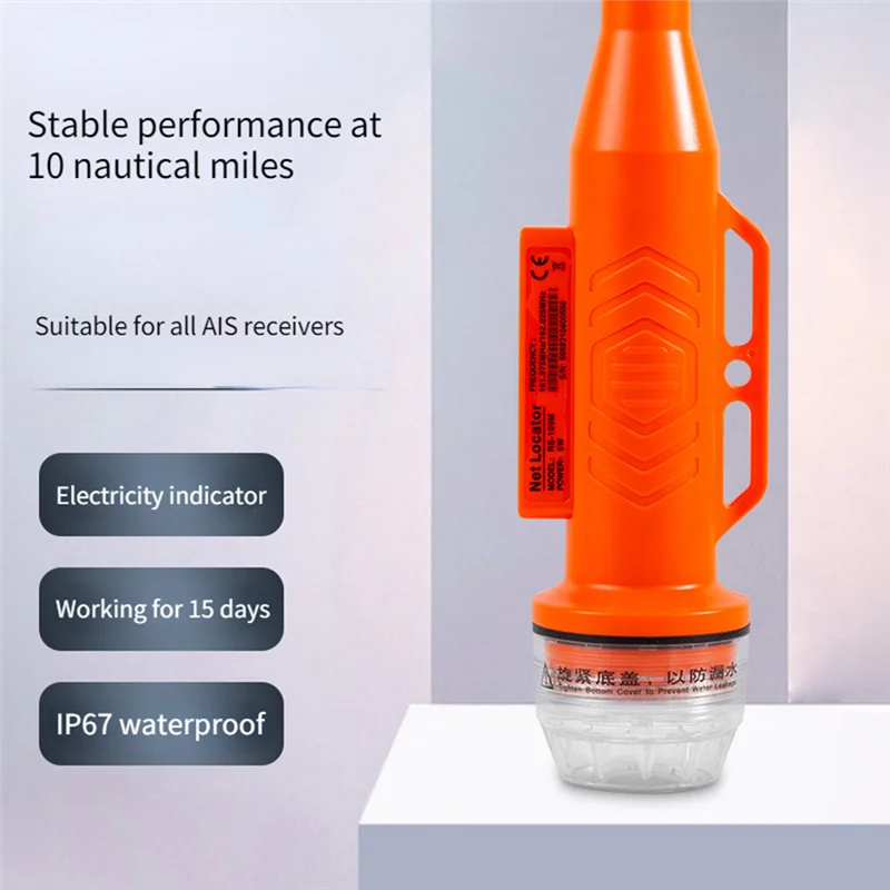 RS109M Marine Boat Net Position Instrument for Fishing Net Positioning with Antenna IPX7 Waterproof GPS Tracker F