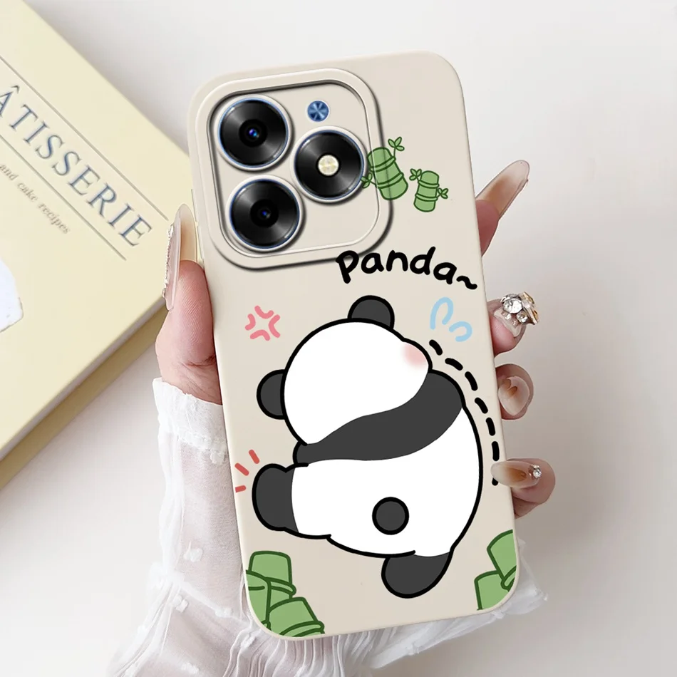 Cute Panda Rabbit Cartoon Soft Silicone Lens Protective Phone Case