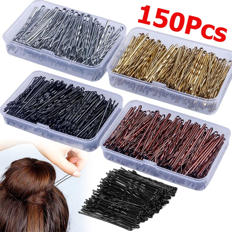 

150Pcs/Box Hair Clip Lady Hairpins Curly Wavy Grips Barrette Hairstyle Wedding Hairpins for Women Bobby Pins Hair Accessories