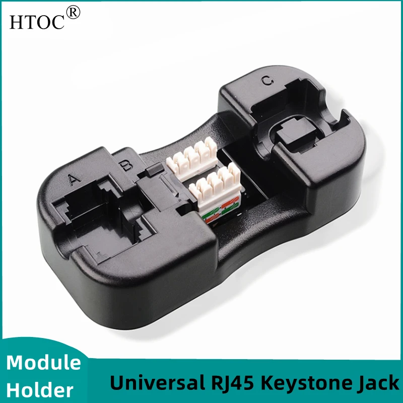HTOCUniversalRJ45Cat6Cat5ERj1112KeystoneJackPunchDownStand