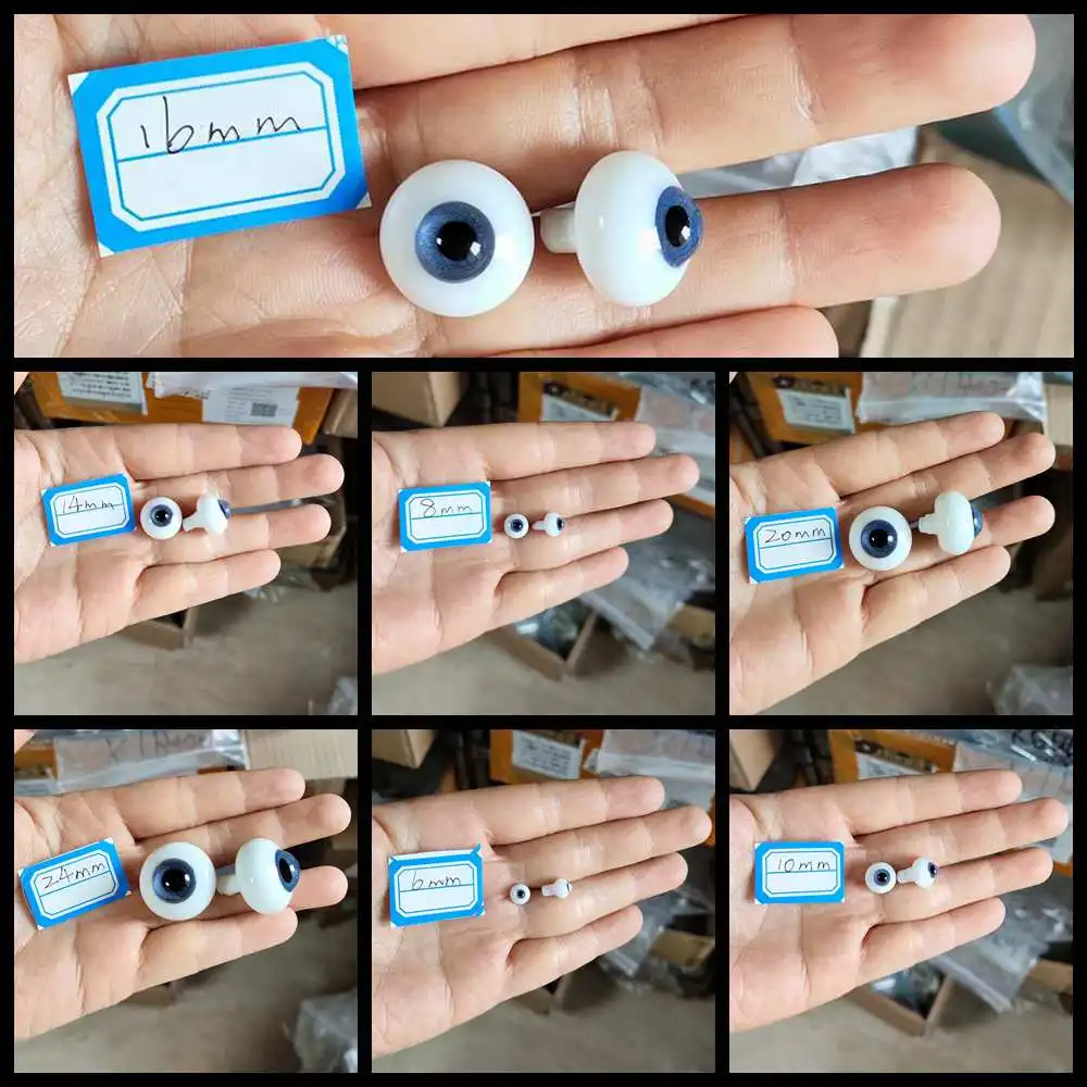 6mm 8mm 10mm 12mm 14mm 16mm 18mm 20mm 22mm 24mm  1/6 1/4 1/3 aod dod msd yosd sd bjd doll glass eyes eyeball eyesball XTB011 images - 6