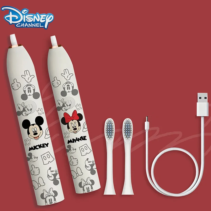 

Disney Mickey Minnie Mouse Electric Toothbrush Cartoon Cute Ultrasound Toothbrush Fully Automatic Child Birthday Gift