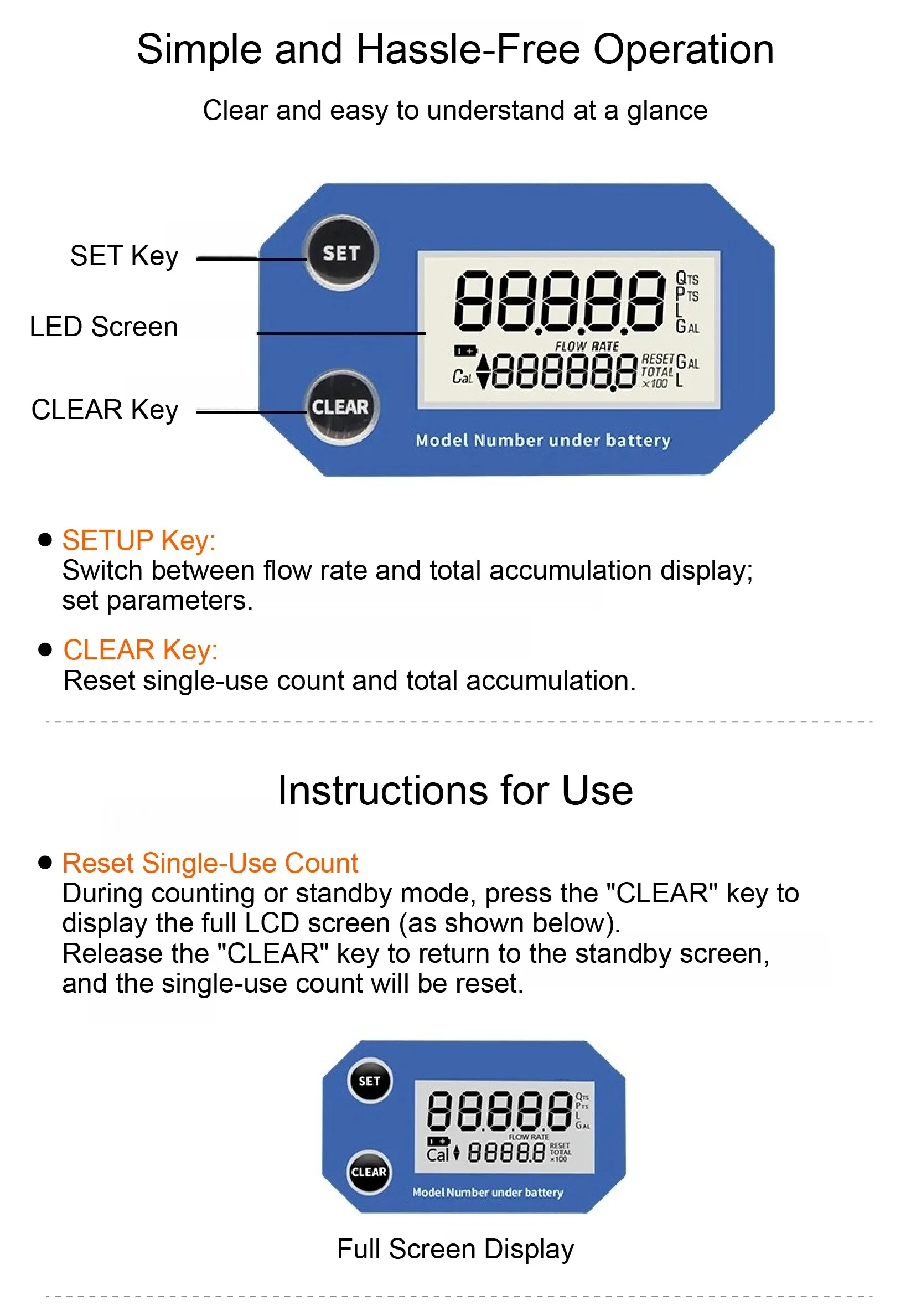 Intelligent Digital Flow Meter Stainless Steel Flowmeter LCD Display Electronic