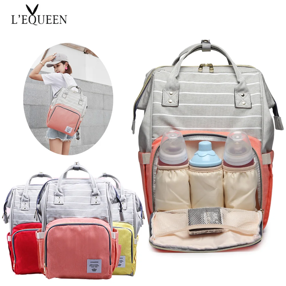 Lequeen Fashion Mummy Maternity Nappy Bag Large Capacity Nappy Bag Travel Backpack Nursing for Baby Care Women's Fashion diaper bag,maternity bag,diaper backpack