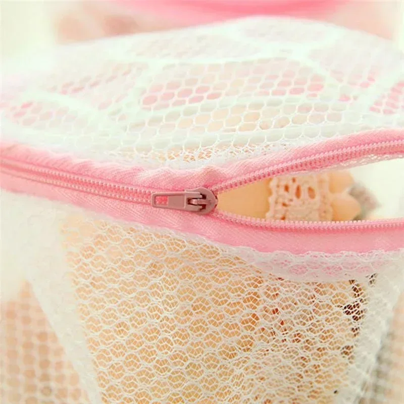 1pc Women Lingerie Bra Underwear Laundry Washing Bags Net Mesh Clothes Sock Organizer Zip Laundry Bag 5